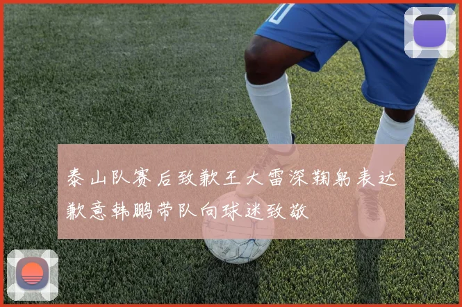 泰山队赛后致歉王大雷深鞠躬表达歉意韩鹏带队向球迷致敬